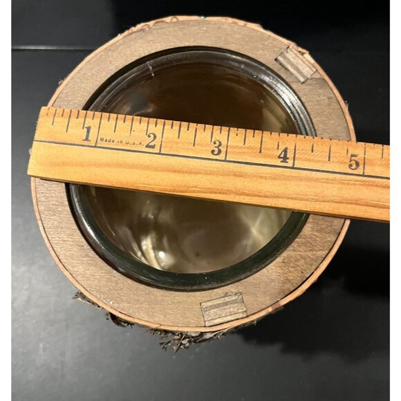 Set Of 2 Birch Bark Star Cutout Candle Holders Rustic Nature Decor - Picture 8 of 9